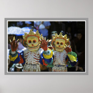 Tibetana munkdansare poster