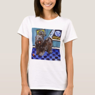 Tibetana terrieravkänningar som smiing månen t-shirt