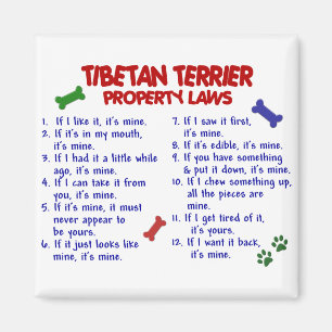 TIBETANA TERRIERegendomlagar 2 Magnet