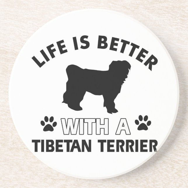 Tibetana Terrierhund avelndesigner Underlägg (Framsidan)