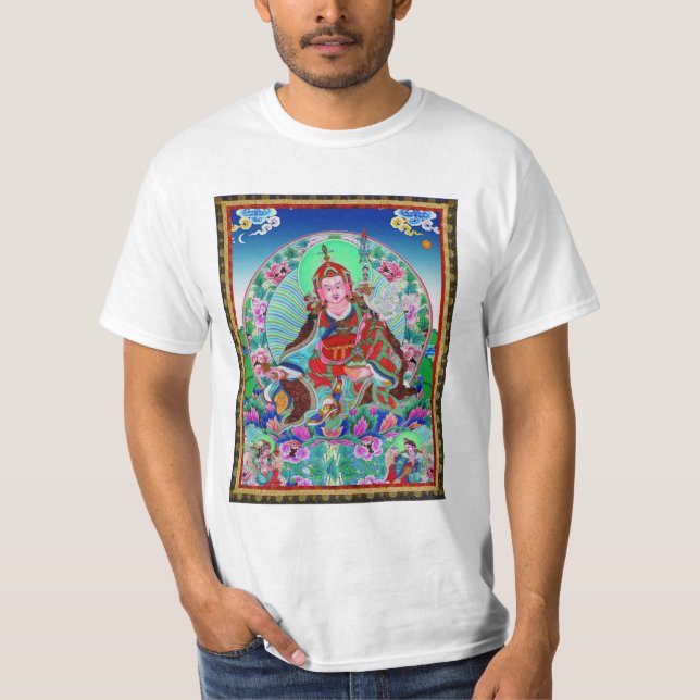 Tibetana Thangka Padmasambhava T Shirt (Framsida)