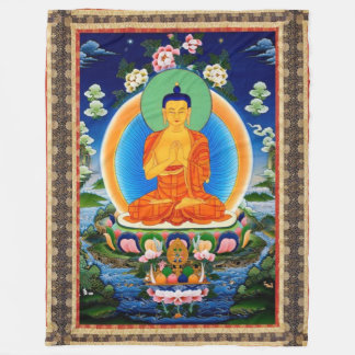 Tibetana Thangka Prabhutaratna Buddha Fleecefilt