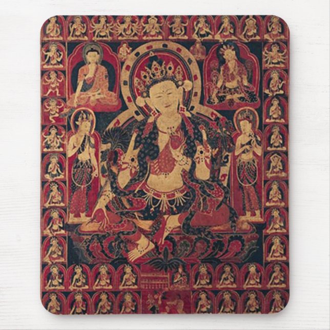 Tibetansk Bodhisattva Musmatta (Framsidan)