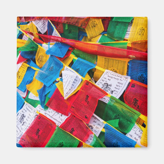 Tibetansk bön flaggor - Tibet Magnet (Framsidan)