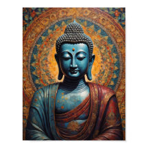 Tibetansk Buddha mediterar över guldbakgrund