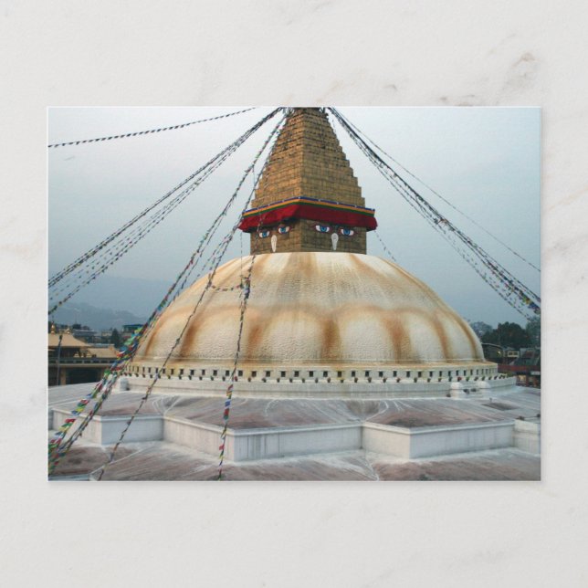 Tibetansk buddhist Stupa Vykort (Framsida)