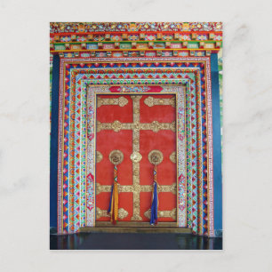 Tibetansk buddhistisk klosterarkitektur Bir Indien Vykort