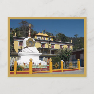 Tibetansk buddhistisk Stupa-tempel Tashi Jong-klos Vykort