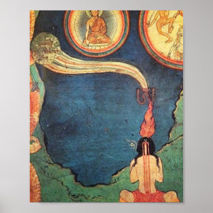 Tibetansk buddistisk bild av Tummo Poster
