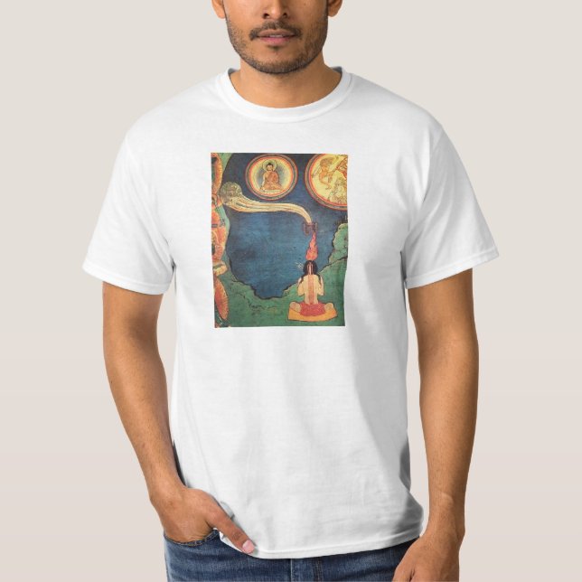 Tibetansk buddistisk bild av Tummo T Shirt (Framsida)