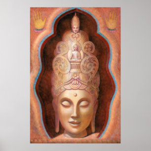 Tibetansk buddistisk gudinna Tara Healing Vibes po Poster