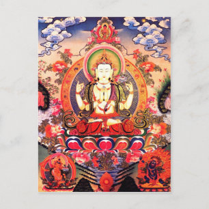 Tibetansk buddistisk konstvykort vykort