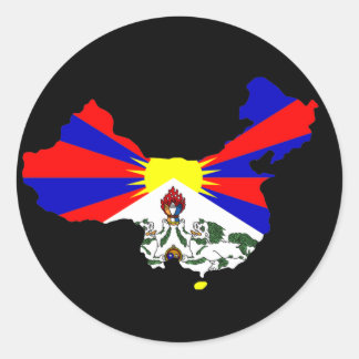 Tibetansk China Runt Klistermärke