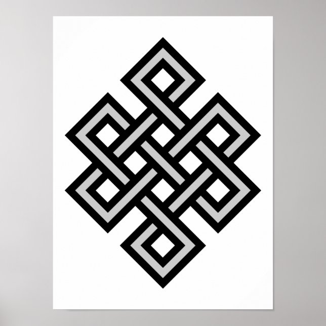 Tibetansk evighetskänsla ändlös symbol reli poster (Framsidan)