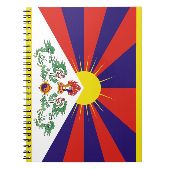 Tibetansk Flagga Anteckningsbok (Framsidan)