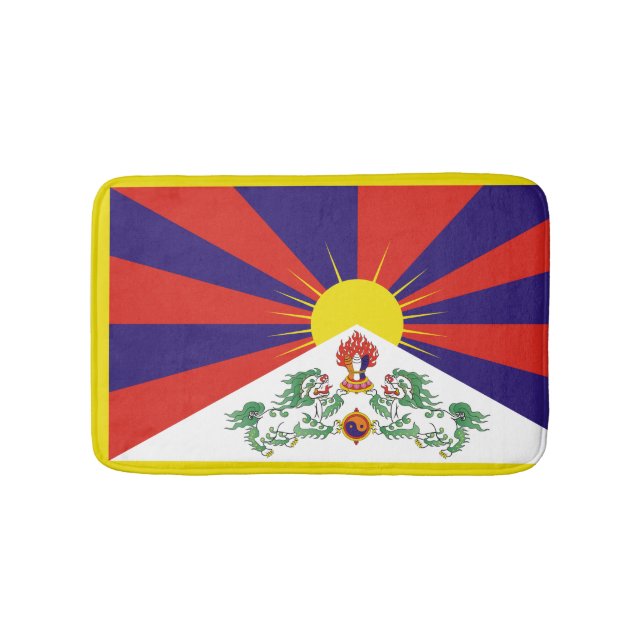 Tibetansk Flagga Badrumsmatta (Framsidan)
