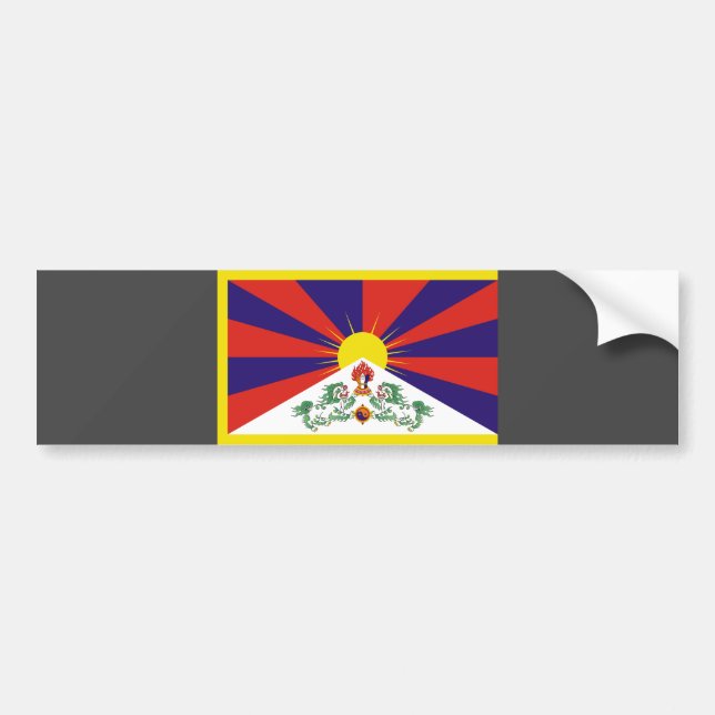 Tibetansk Flagga Bildekal (Framsidan)