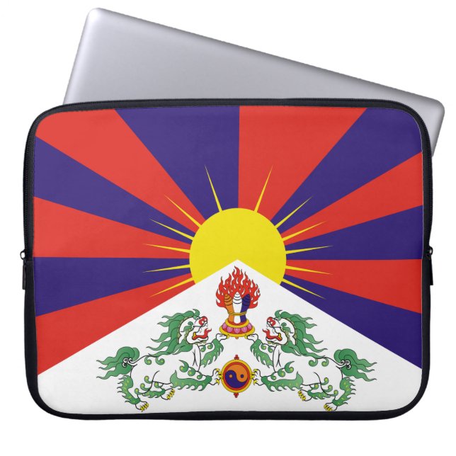 Tibetansk Flagga Laptop Fodral (Framsidan)
