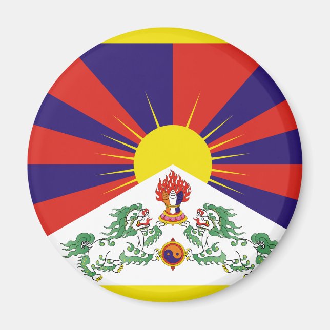 Tibetansk Flagga Magnet (Framsidan)