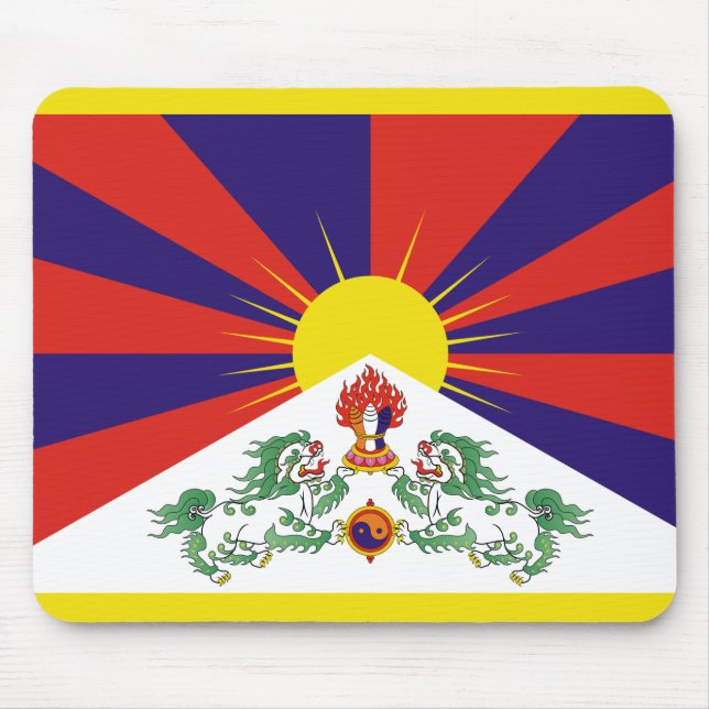 Tibetansk Flagga Musmatta (Framsidan)