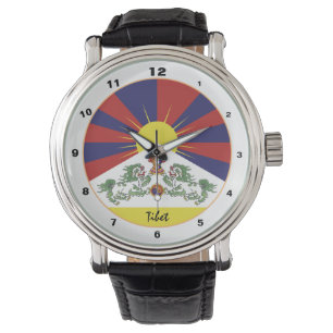 Tibetansk Flagga och Tibet trendig mode / designkl Armbandsur
