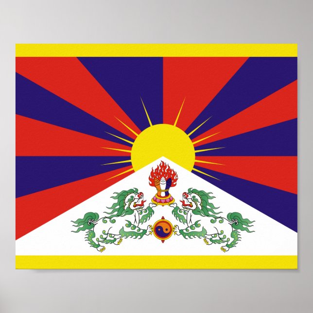 Tibetansk Flagga Poster (Framsidan)