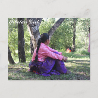 Tibetansk flicka vykort