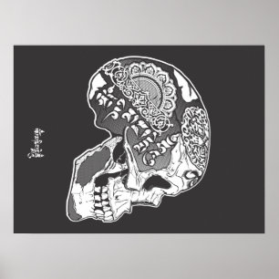 Tibetansk graved Skull Poster