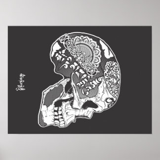 Tibetansk graved Skull Poster