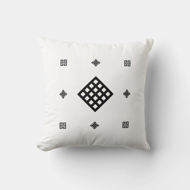 Tibetansk harmoni | Modern minimalistisk andlig de Kudde (Framsida)