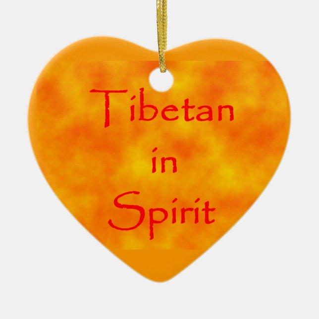 Tibetansk i andningsornament julgransprydnad keramik (Framsidan)