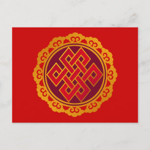 Tibetansk Karma Buddhism EInternal Knot Vykort
