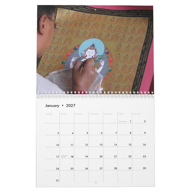 Tibetansk konstkalender 2014 kalender (Jan 2027)