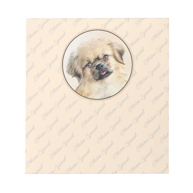 Tibetansk målning - Cute Original Hund Art Anteckningsblock (Framsida)