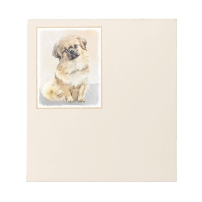 Tibetansk målning - Cute Original Hund Art Anteckningsblock (Framsida)