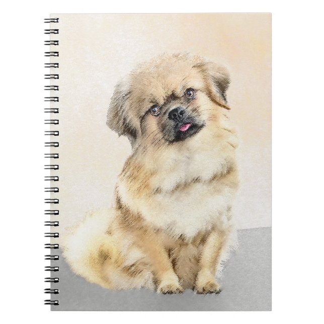 Tibetansk målning - Cute Original Hund Art Anteckningsbok (Framsidan)