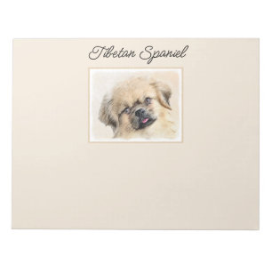 Tibetansk målning - Cute Original Hund Art N Anteckningsblock