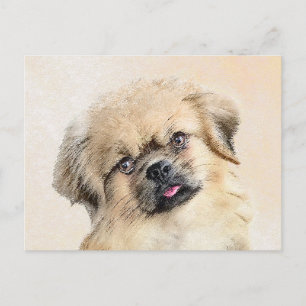 Tibetansk målning - Cute Original Hund Art Vykort