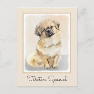 Tibetansk målning - Cute Original Hund Art Vykort