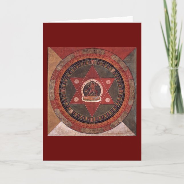 Tibetansk Mandala Kort (Framsida)