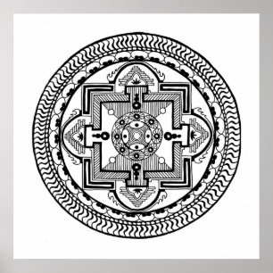 Tibetansk Mandala Poster