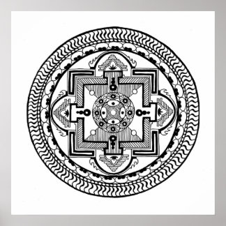 Tibetansk Mandala Poster