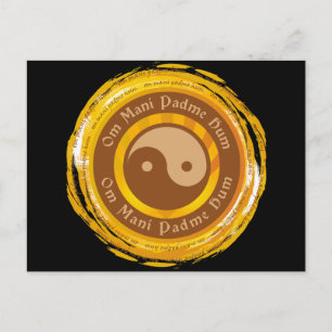 Tibetansk Mantra Yin Yang Vykort