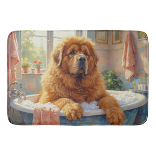 Tibetansk Mastiff Bad Tid Majestätisk Badrumsdekor Badrumsmatta