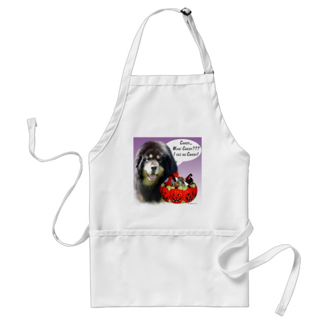 Tibetansk Mastiff Halloween Candy Förkläde (Framsidan)