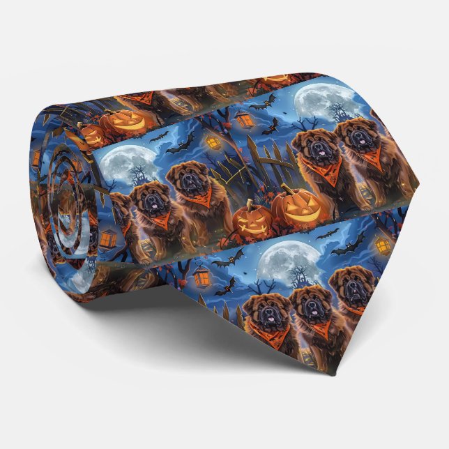 Tibetansk Mastiff Halloween Kuslig Slips (Rullad)