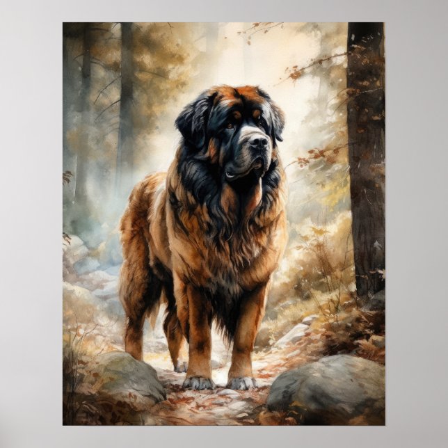 Tibetansk Mastiff Hund Art Print Poster (Framsidan)