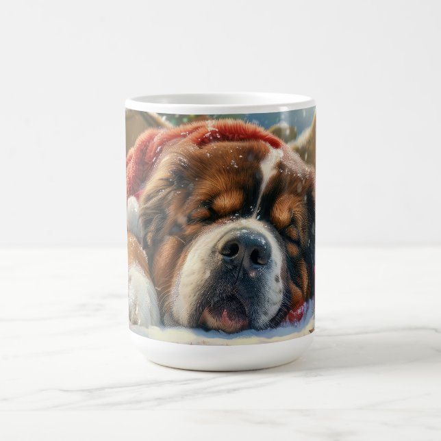 Tibetansk Mastiff Hund Jul Festlig Kaffemugg (Center)
