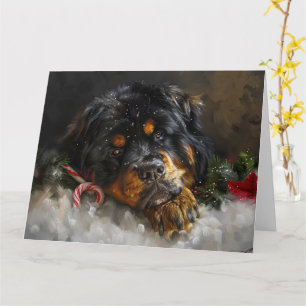 Tibetansk Mastiff Hund Jul Festlig Kort