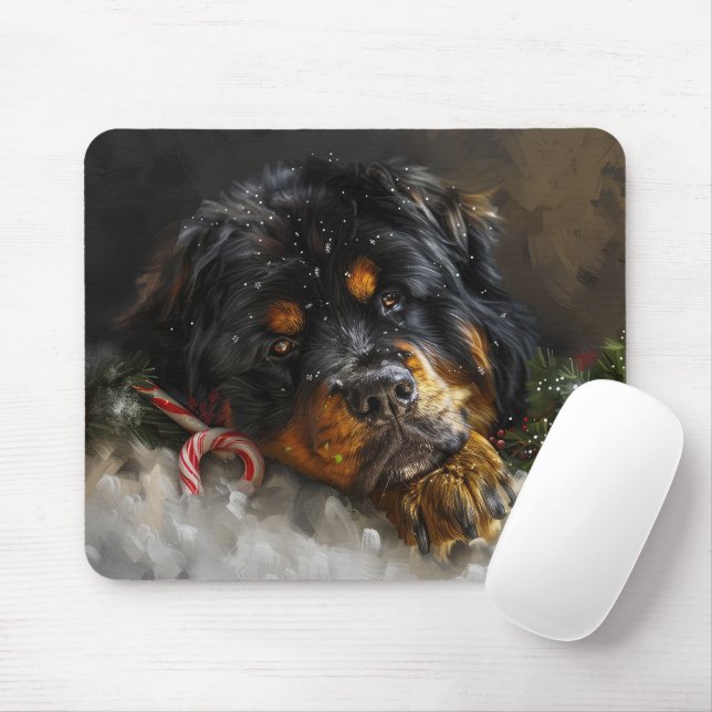 Tibetansk Mastiff Hund Jul Festlig Musmatta (Med mus)